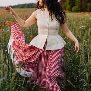 Red Gingham Skirt